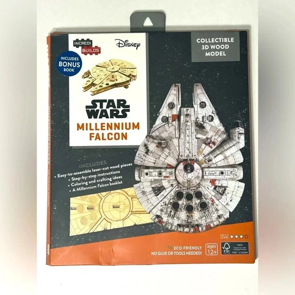 Star Wars - Millennium Falcon - Collectible 3D Wood Model - BNIB 💫 - Picture 1 of 9
